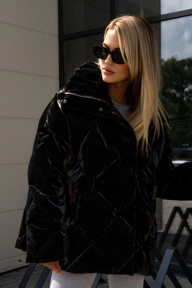 Loose Fit Quilted Cotton Jacket